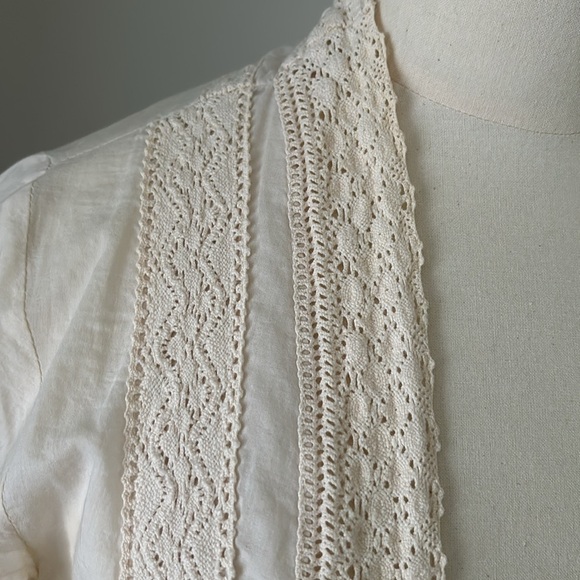Atmosphere Cream Lace Accent Lightweight Cardigan - Picture 2 of 9